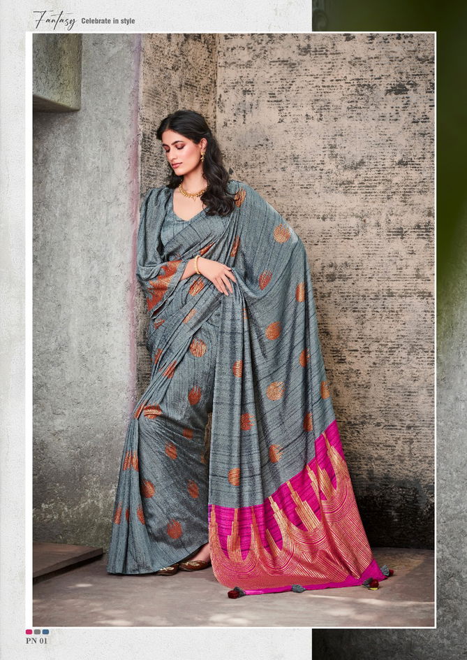 Sr Panama Soft Linen Wholesale Designer Saree Catalog
